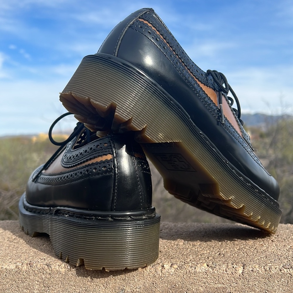 🏴 Dr. Martens MIE Vintage Platform 2-Tone Chunky Brogue Y2K Oxfords UK 7 - Picture 7 of 17